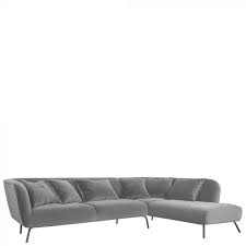 modernes samt ecksofa mit schwarzen fussen grau modernes sofa sofa ecksofa