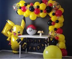 Pikachu I Choose You Pokemon Balloon Garland Kit Includes Balloon Pump Wall Hooks Twine Balloon Decorations Pokemon Party Decorations Pokemon Party Pokemon Birthday Party
