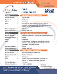 Urgent Requirements Of 3 Positions With Aluminium Casthouse Industry In Saudi Arabia Sraco Interested Recruitment Agencies Recruitment Services Recruitment
