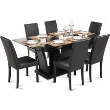 See This Stylish Wooden Dining Table Set In This You Will Find A Pure But Gentle Mixture Of Gla Glass Dining Table Set Glass Dining Set 6 Seater Dining Table