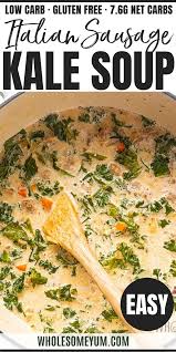 Italian Sausage Kale Soup Recipe Sausage And Kale Soup Kale Soup Kale Soup Recipes