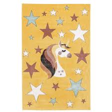Die dame mit dem einhorn ist eine serie von sechs wandteppichen aus dem 15. Kurzflor Kinder Teppich Gelb Motiv Einhorn Neu 120x170 Cm