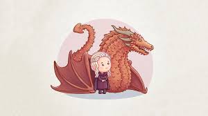 A collection of the top 65 gaming wallpapers and backgrounds available for download for free. Desktop Wallpaper Dragon Queen Khaleesi Cartoon Artwork Game Of Thrones Minimal Hd Image Picture Background Ff61d1