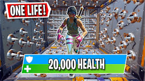 The fastest run in this challenge would. You Have 20 000 Health To Beat This No Checkpoint Deathrun Fortnite Creative Youtube