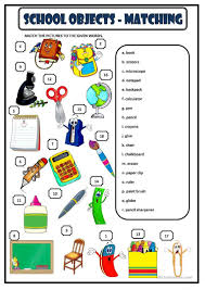 School Objects Matching Worksheet Free Esl Printable Worksheets Made By Teac School Supplies For Teachers School Worksheets School Supplies List Elementary