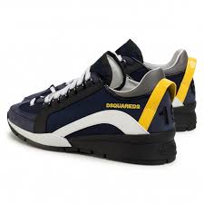 Αθλητικά DSQUARED2 - Lace-Up Low Top Sneakers SNM0505 09702558 M071  Blu/Bianco - Αθλητικά - Κλειστά παπούτσια - Ανδρικά | epapoutsia.gr