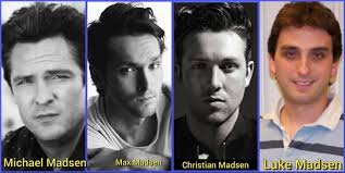 Michael Madsen and his sons Max, Christian and Luke