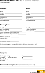 Muster Kaufvertrag Uber Ein Gebrauchtes Kraftfahrzeug Privat An Privat Pdf Free Download