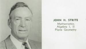 SALUTING THE STAFF OF 1957 FROM # South Hagerstown High School John H.  Strite, Math