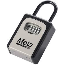 Meta Hardware Wall Mount Outside House Key Storage Lock Box With Removable Shackle Combo Door Locker 4 Digit Combination Key Storage Door Locker House Keys