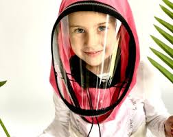 Fully Closed Hooded Kids Shiled , Hooded Face Shield, Anti Fog Child, Face  Hood Mask, Protective Face Wear, Zipper Shield by Aakasha A40960