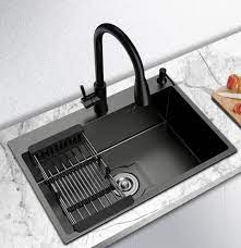 An ideal choice for any hardworking kitchen. Modern Black Industrial Sus304 Stainless Steel Double Bowl Hand Wash Kitchen Sink With Grid Sink And Strainer China Bathroom Accessories Sanitary Ware Wholesale Handmade Sing Double Kitchen Sinks Made In China Com