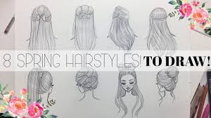 If you are looking for hairstyles to draw you've come to the right place. 8 Hairstyles To Draw Spring Easter Inspired Youtube