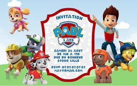 Paw Patrol Party Package Customized Invitation Anniversaire Enfant Anniversaire Pat Patrouille Invitation Anniversaire