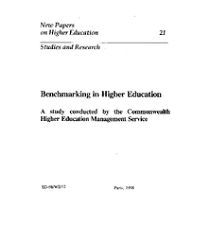 benchmarking in higher education a study conducted by the commonwealth higher education management service unesco digital library benchmarking in higher education a