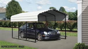 Durch eine individuelle farbgebung kann das carport optimal an die umgebung anpasst werden. Shelter Logic Arrow Storage All Weather Steel Carport 12 X 24 X 7 Cph122407 California Car Cover Co