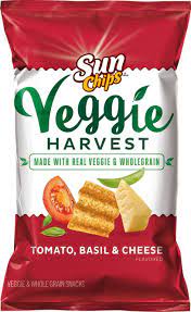 Amazon Com Sunchips Veggie Harvest Chips Tomato Basil Cheese 7 Ounce Prime Pantry Snacks Cheese Flavor Veggies