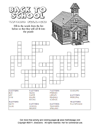 Halloween word search puzzles are a great activity for children and adults to celebrate. Back To School Word Fill In Answers Free Printable Learning Activities For Kids Printable Colouring Sheets