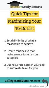 Create Focus While Studying With A To Do List For College College Study Smarts Study Smarter Time Management Strategies College Study