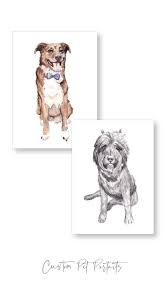 Commission an artist for a pet portrait painting of your dog, cat, or any animal. Watercolor Dog Paintings Paper Daisies Stationery