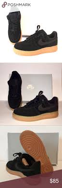 Black Suede Air Force 1 Gum Sole Mens Nike Air Force 1 Black Suede 6 5 7 Casual Sneaker Casual Sneakers Women Casual Sneakers Sneakers