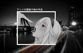 Download anime art white wallpapers hd desktop free. Wallpaper Girl The City Anime Anime Black White Madskillz Madskillz Images For Desktop Section Prochee Download