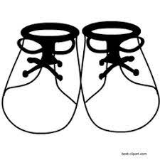 Black And White Baby Shoes Clipart Free Baby Stuff Free Baby Shower Shoes Clipart