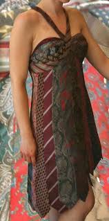 Tie Dress Dress Made Out Of Men S Ties I Really Want To Make This Only If I Knew How To Sew Upcycle Clothes Upcycled Fashion Diy Clothes