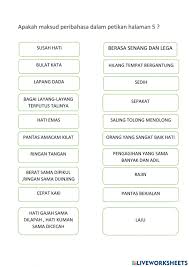 Arti 'hati gajah sama dilapah, hati tuma tungau sama dicecah' di kamus besar bahasa indonesia (kbbi). Peribahasa Bm Tahun 5 Worksheet