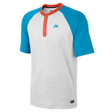 Tričko Nike SB Sb Davis Dft Henley summit white/vivid blue