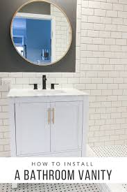 They also serve as a beautiful accent to the bathroom. Video Tutorial How To Install A Bathroom Vanity The Diy Playbook Bathroom Mirror Diy Bathroom Trendy Bathroom