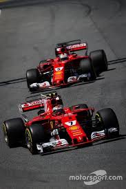 Kimi Raikkonen Ferrari Sf70h And Sebastian Vettel Ferrari Sf70h Formula1 Formulaone Ferrari Cars Sportscars Racing Ferrari Racing Formula 1 Car Ferrari