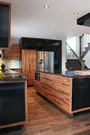 Cuisine Noir Et Bois House Design Home Decor Kitchen Interior Decorating