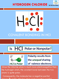 Polar Bond In Hydrogen Chloride Molecule By Animate4.Com/Science Photo  Libary