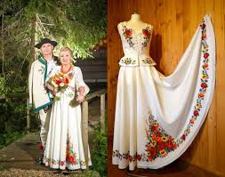 Growing Trend Handpainted Wedding Dresses Inspired By Folklore Of Polish Highlanders Wedding Dresses Dresses Traditional Dresses