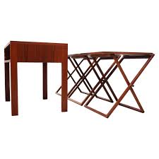 Nest Of Three Teak Folding Tables By Illum Wikkelso Jarontiques In 2020 Folding Table Table Tray Table