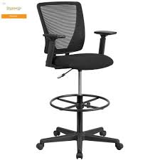 Mesh Mid Back Home Office Drafting Bar Counter High Stools Chairs Arm Or Armless Obiwansales Drafting Chair Fabric Seat Flash Furniture
