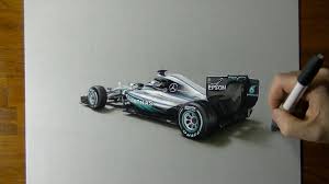 Drawing The Mercedes W07 2016 F1 Car Pear Drawing Drawings Mercedes