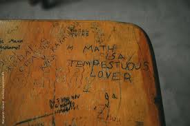 Scratching On The School Desk Usually During Maths Lol Old Teacher School Desks School
