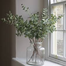 This Set Of 6 Artificial Eucalyptus Stems Are Perfect For Adding Subtle Botanical Style To Any Room No Large Vases Decor Large Glass Vase Greenery Arrangements