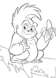 Little Terk Eat Banana In Disney Tarzan Coloring Page Coloring Sun In 2020 Animal Coloring Pages Coloring Books Disney Coloring Pages