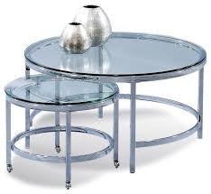 The glass top also is scratched. Patinoire Round Cocktail Table On Casters Contemporary Coffee Table Sets By Bassett Mirror Co Houzz
