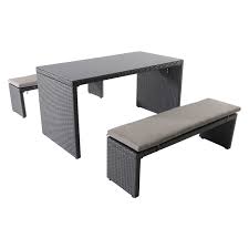 Find Mimosa 3 Piece Silverleaves Steel Bench Setting At Bunnings Warehouse Visit Your Local Store For Outdoor Furniture Sets Wooden Garden Benches Steel Bench