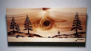 The natural red streaks characterizing the wood helps make your art work even more attractive. Pyrography Wood Burning Art Mountain Abstact Pine Scene Wood Burning Art Wood Art Projects Wood Burning Patterns