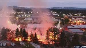 At builders hardware of oregon we. 4 Alarm Fire Contained At Salem Pallet Business Koin Com