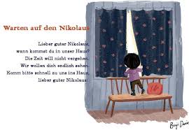 Abends kommt dann auch manchmal der nikolaus, angezogen mit einem weiten mantel und einer bischofsmütze, selber ins haus, oder er geht durch die stadt. Fingerspiele Reime Lieder German Nursery Rhymes And Songs For Kids Warten Auf Den Nikolaus Lieber Guter Nikolaus Wann Kommst Du In Unser Haus Die Zeit Will Nicht Vergehen Wir