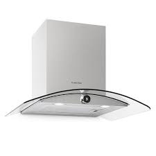 Klarstein Luna Hotte Murale Aspirante 60cm 420m H Acier Inox Argent Noir