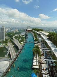 Pool On Floor 57 Marina Bay Sands Singapore This Is One Great Pool Sands Singapore Beautiful Hotels Singapore Travel