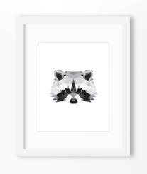 Raccoon Print Raccoon Art Raccoon Wall Art Geometric Etsy Geometric Art Prints Raccoon Art Raccoon Print