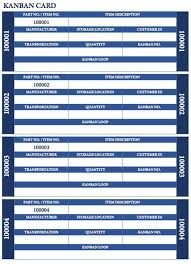 As predefined trigger points are reached, the production operator knows to begin making product to replenish the material in the market. Free Kanban Card Templates Smartsheet